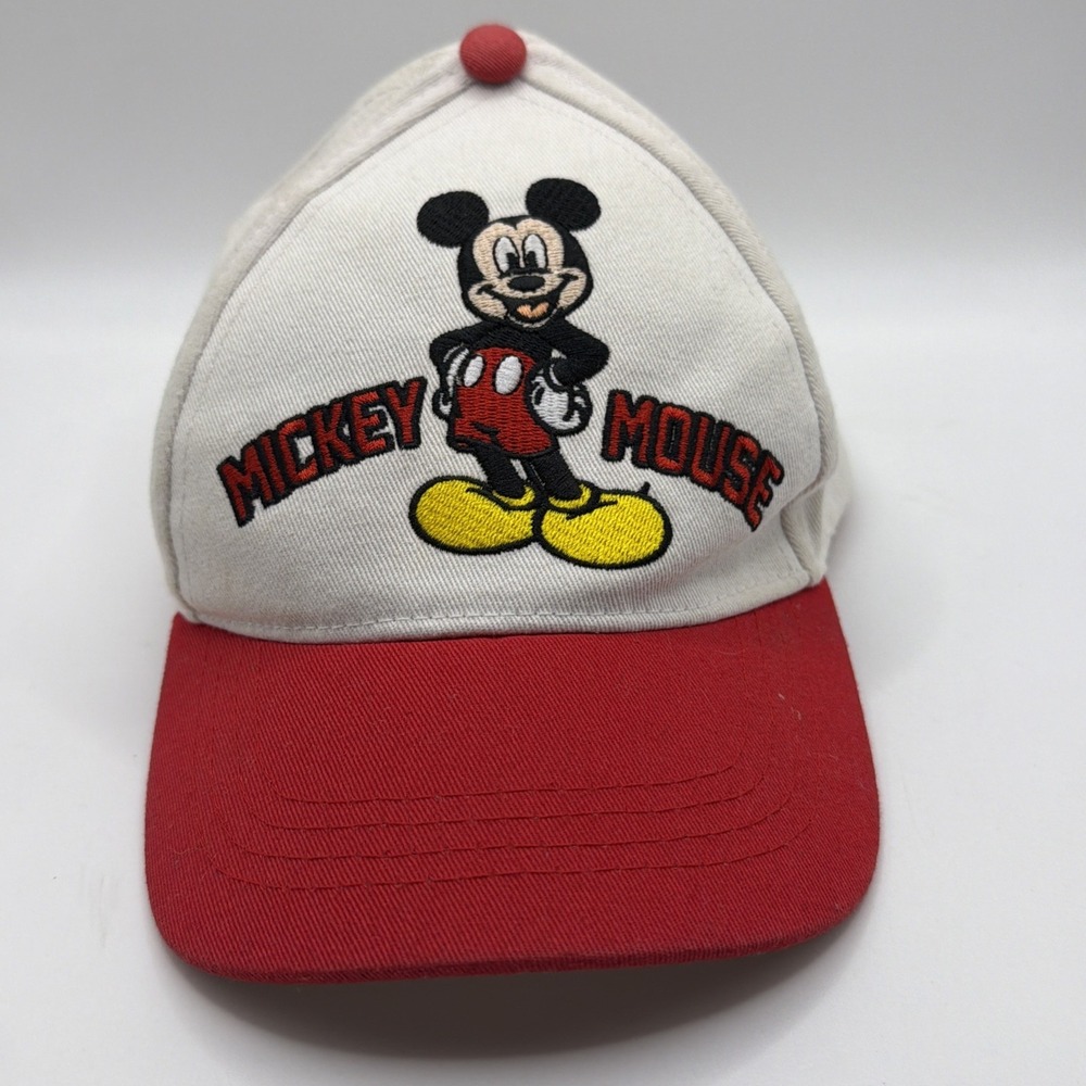 Disney Junior Mickey Mouse Kids Baseball Hat Red White Cap